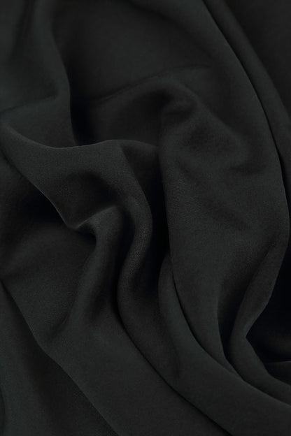 Straight Black Silk Trousers 5