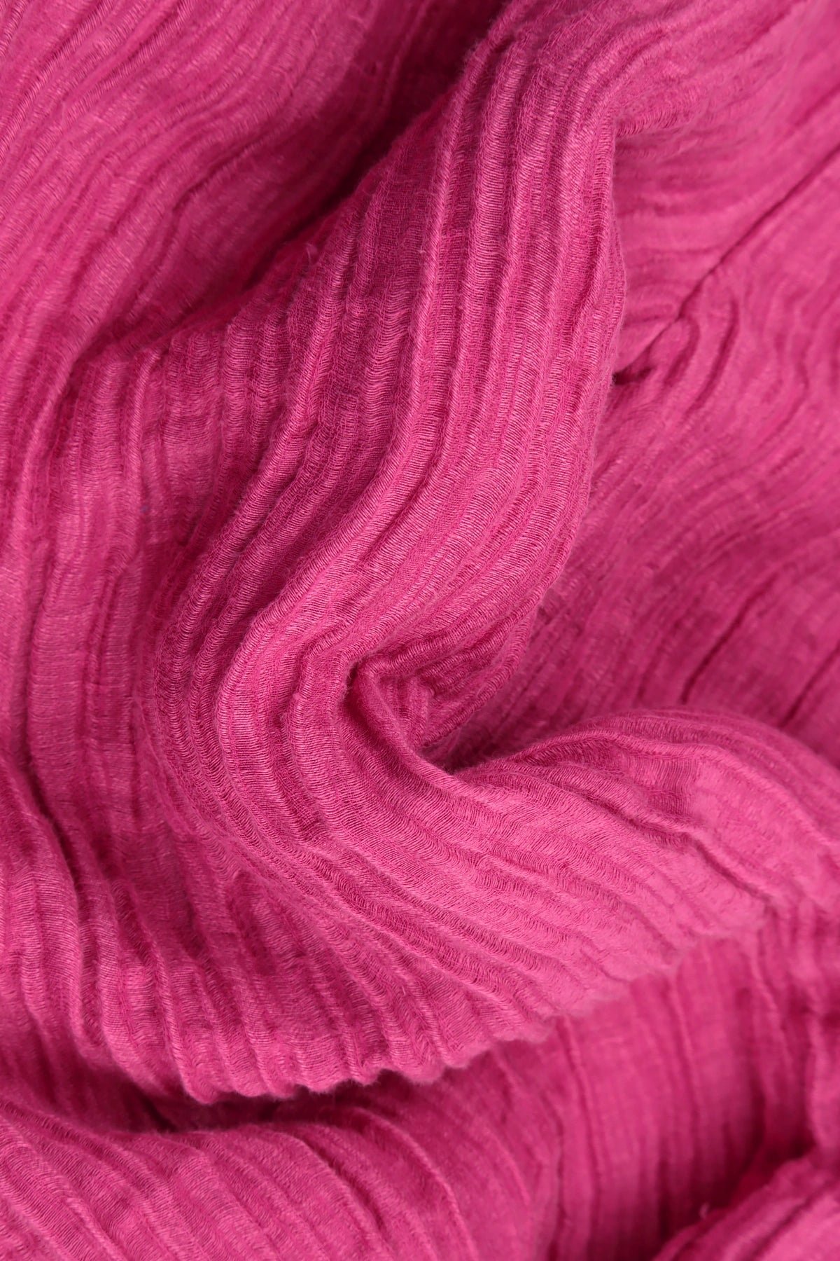 Straight Crinkled Fuchsia Silk Trousers 4