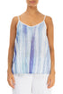 Strappy Blue Wash Stripe Linen Camisole Top 1