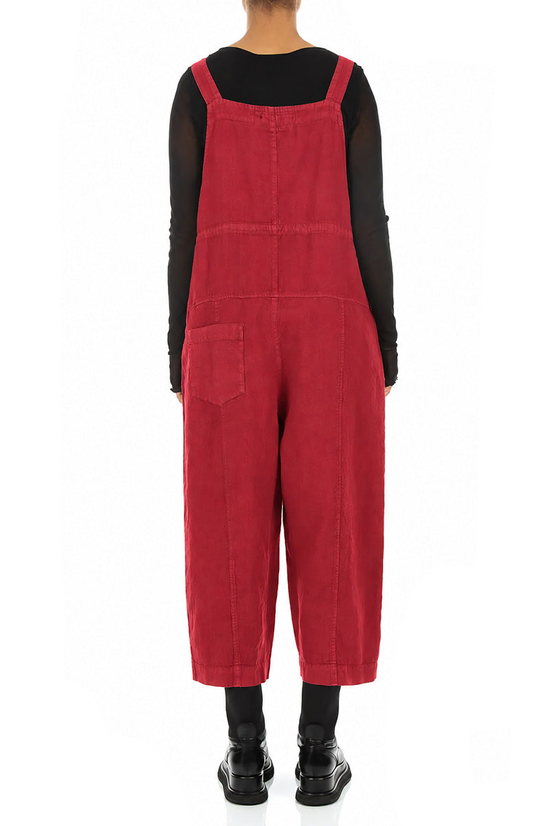 Strappy Ruby Linen Jumpsuit 2