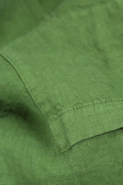 Strappy Shamrock Green Linen Jumpsuit 5