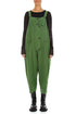 Strappy Shamrock Green Linen Jumpsuit 1