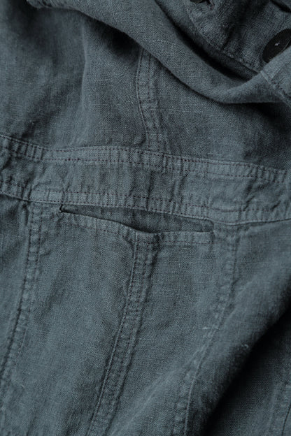 Strappy Slate Linen Jumpsuit 5
