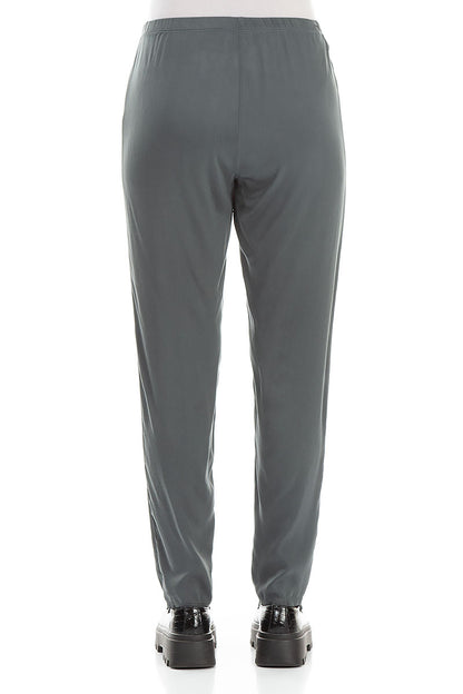 Forest Grey Silk Leggings 2