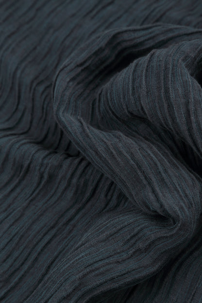Sweetheart Neck Crinkled Graphite Silk Top 5