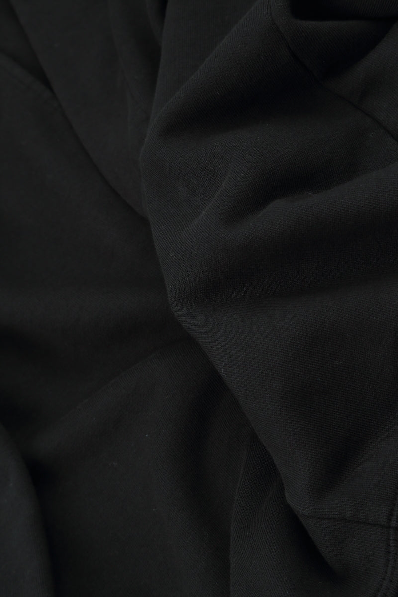 High Collar Black French Terry Cotton Jacket 5
