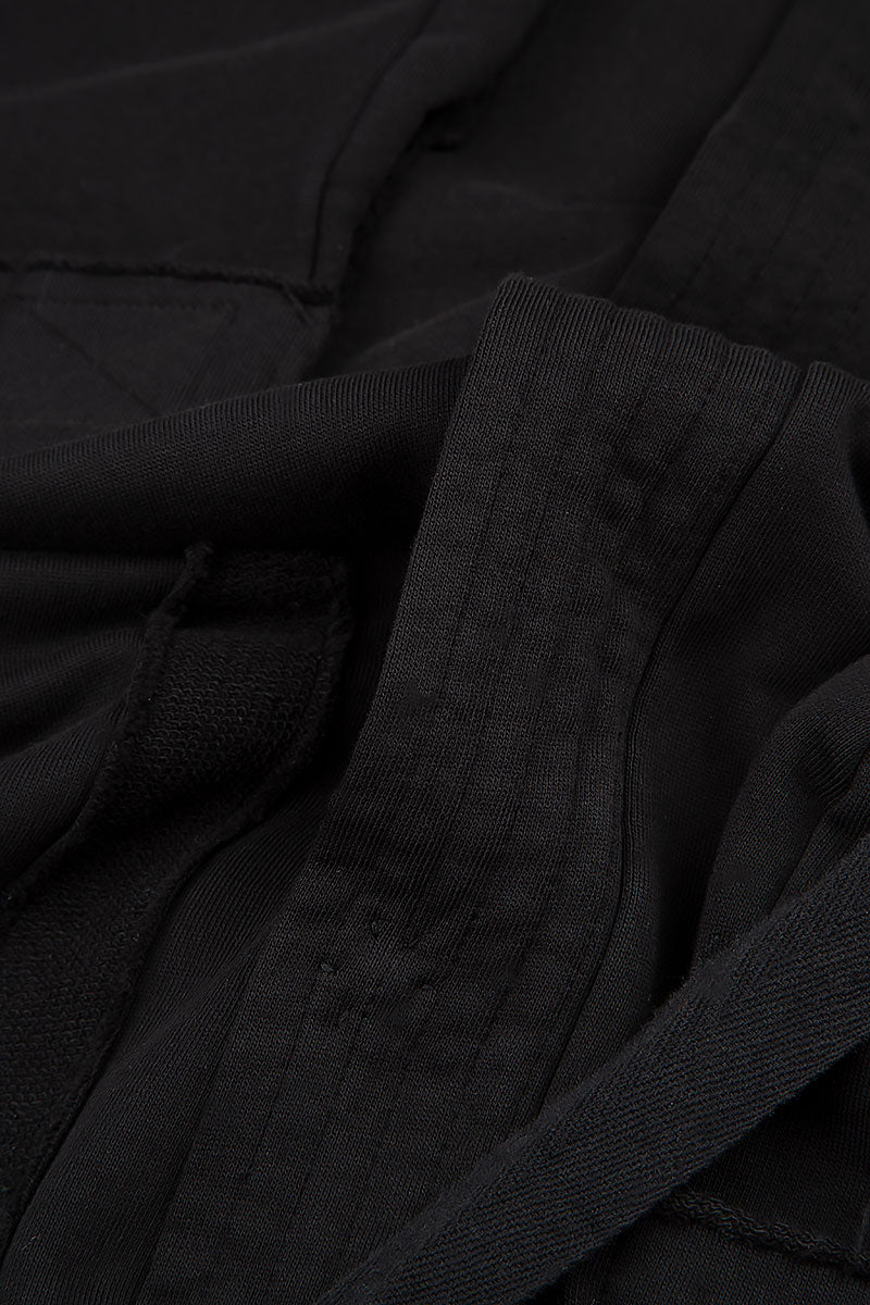 High Collar Black French Terry Cotton Jacket 6