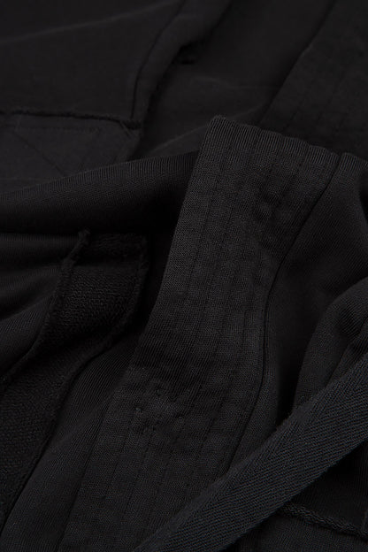 High Collar Black French Terry Cotton Jacket 6