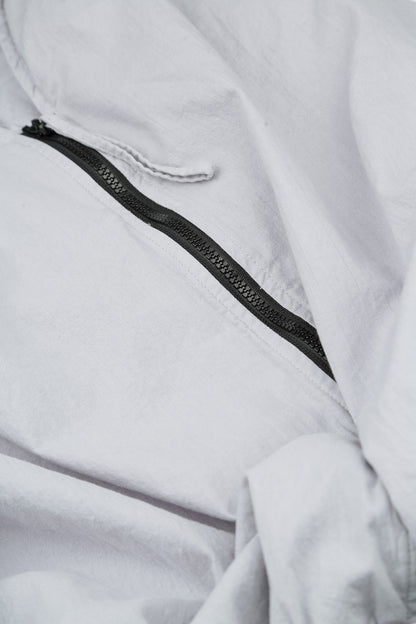 Hooded Pearl Grey Cotton Jacket Dress 5