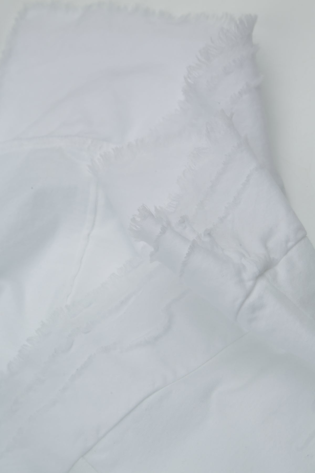 Frayed Hem Off White Cotton Top 5