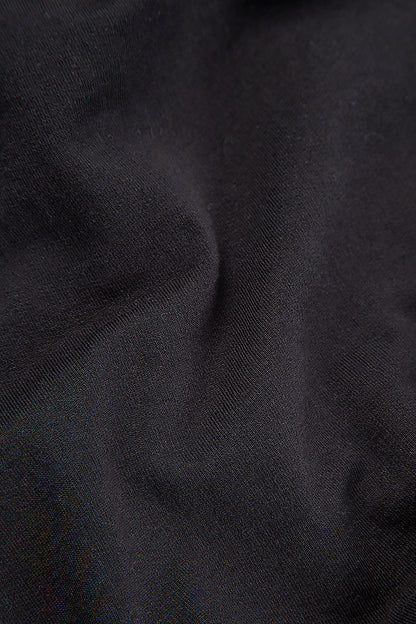 Robe longue évasée en coton noir