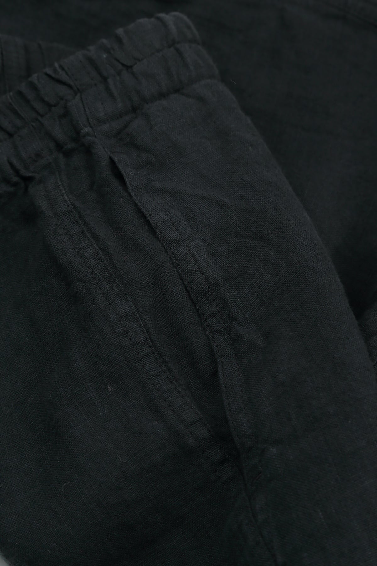 Taper Cropped Wide Black Linen Trousers 5