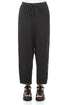 Taper Tie Up Graphite Linen Viscose Trousers 1
