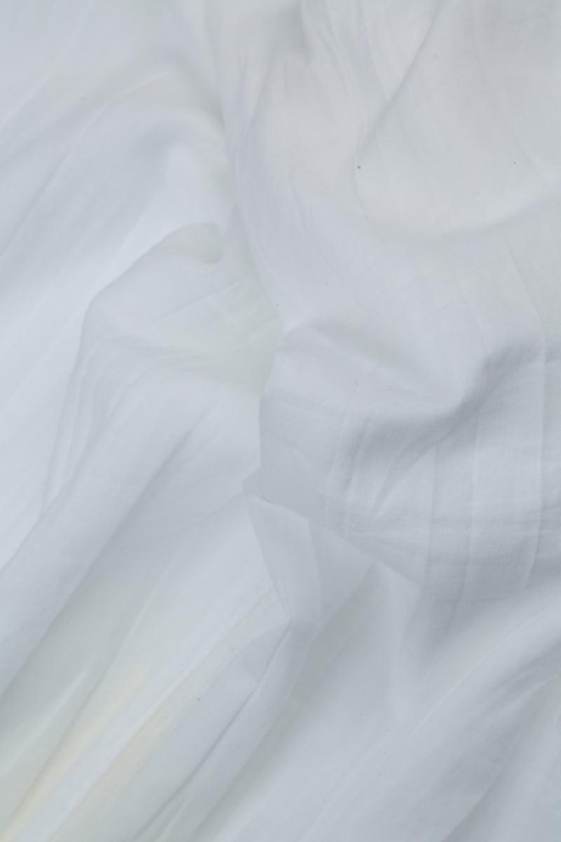 Taper White Cotton Trousers 5
