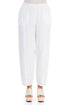 Taper White Textured Linen Trousers 1