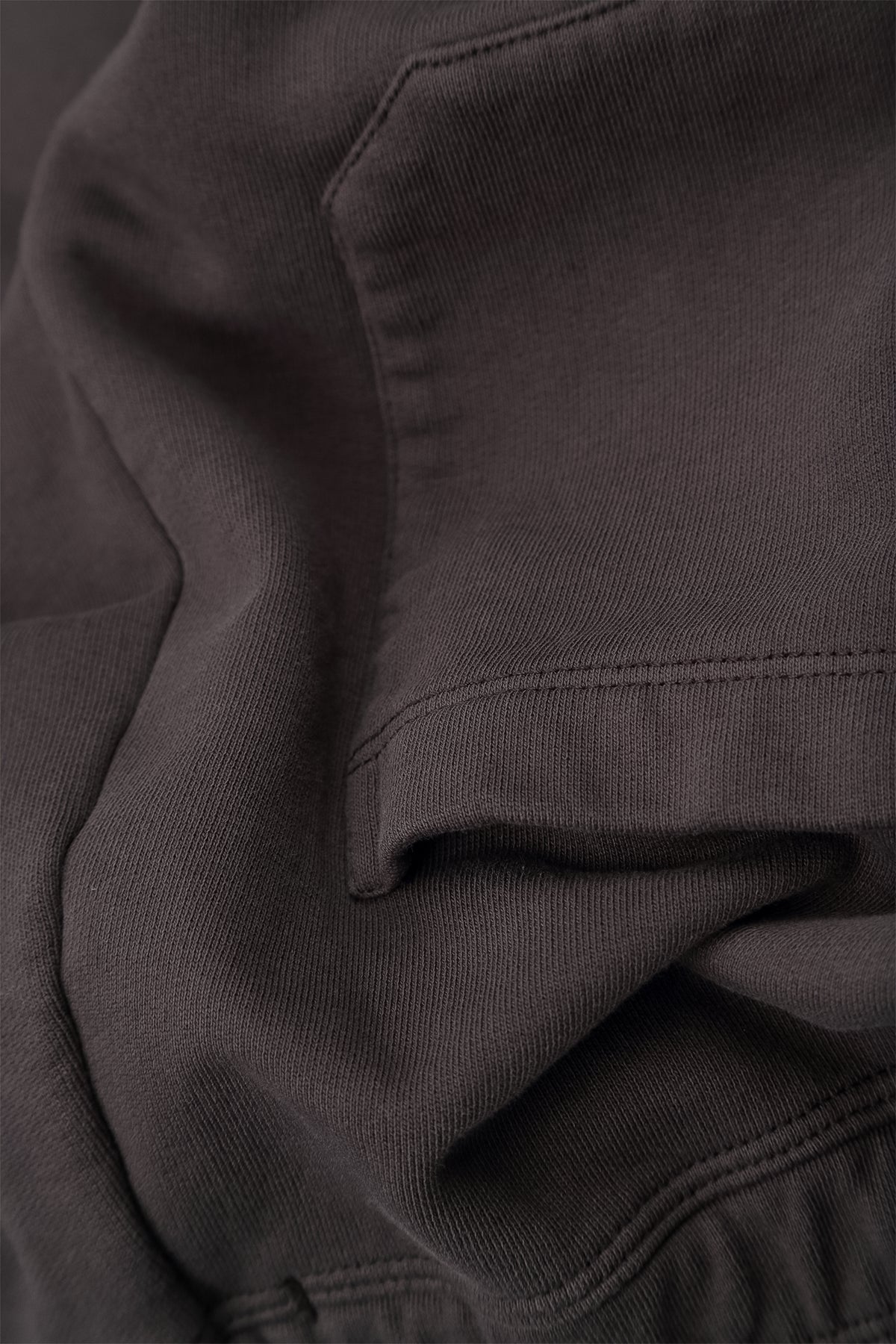 Tapered Charcoal French Terry Cotton Trousers 5