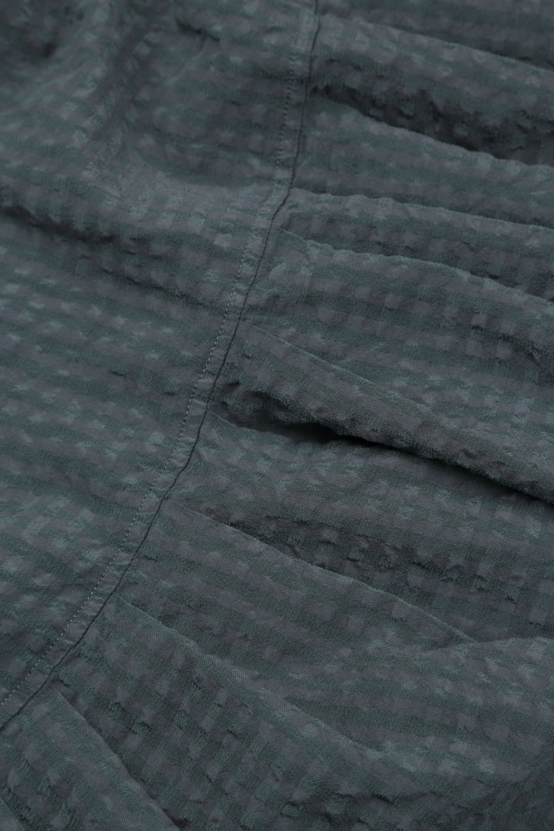 Tiered Graphite Textured Silk Dress 6