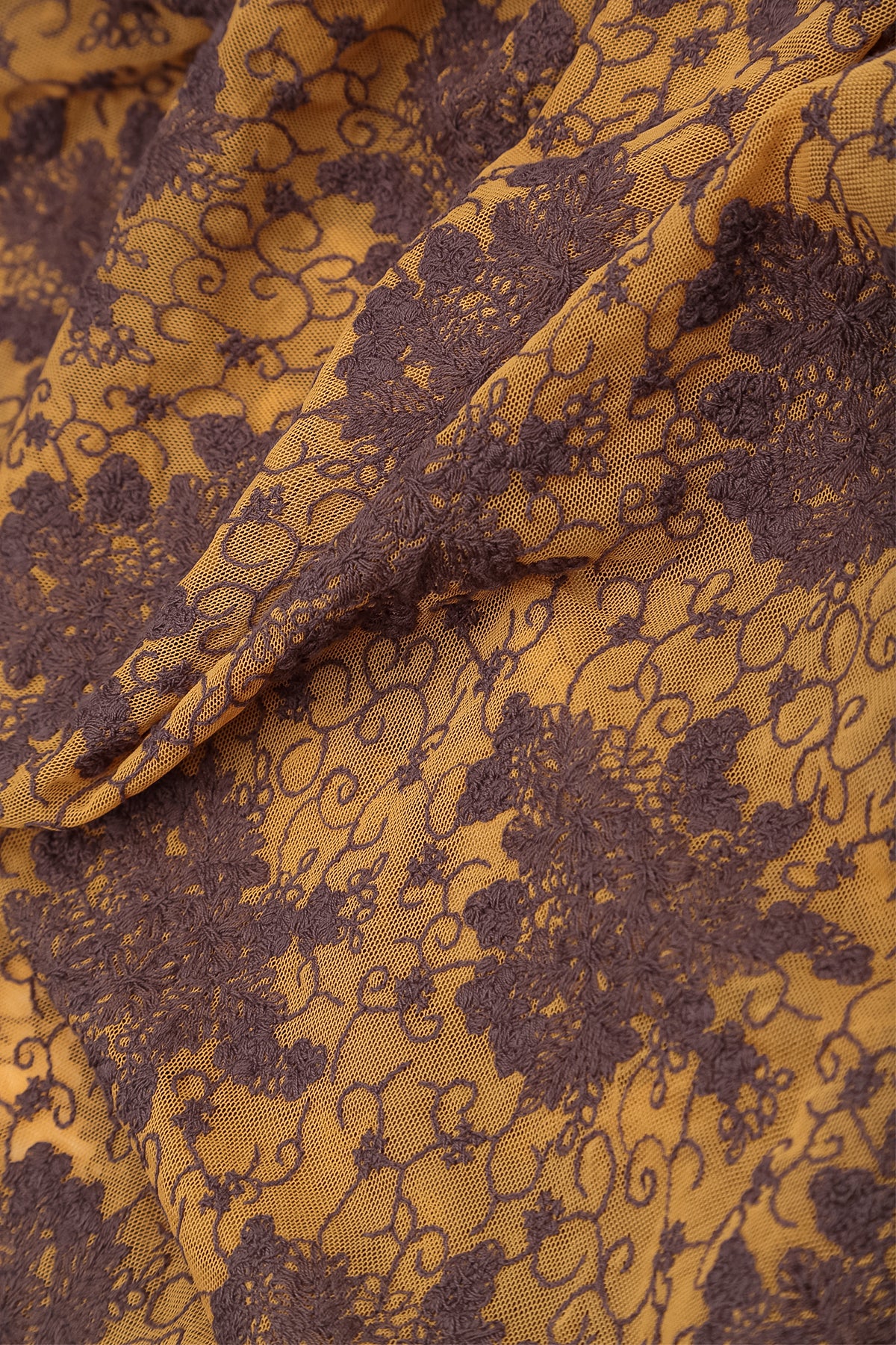 Truffle Brown Floral Cotton Lace Blouse 5
