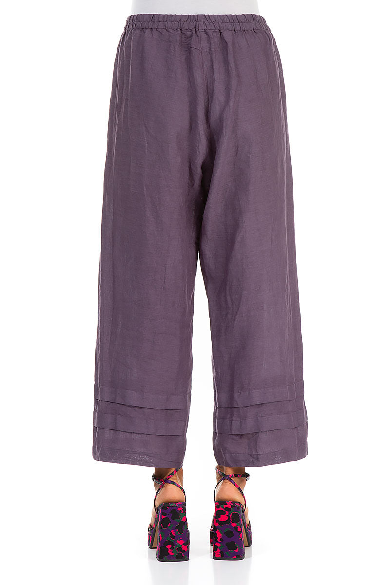 Tuck Ends Amethyst Linen Trousers 2