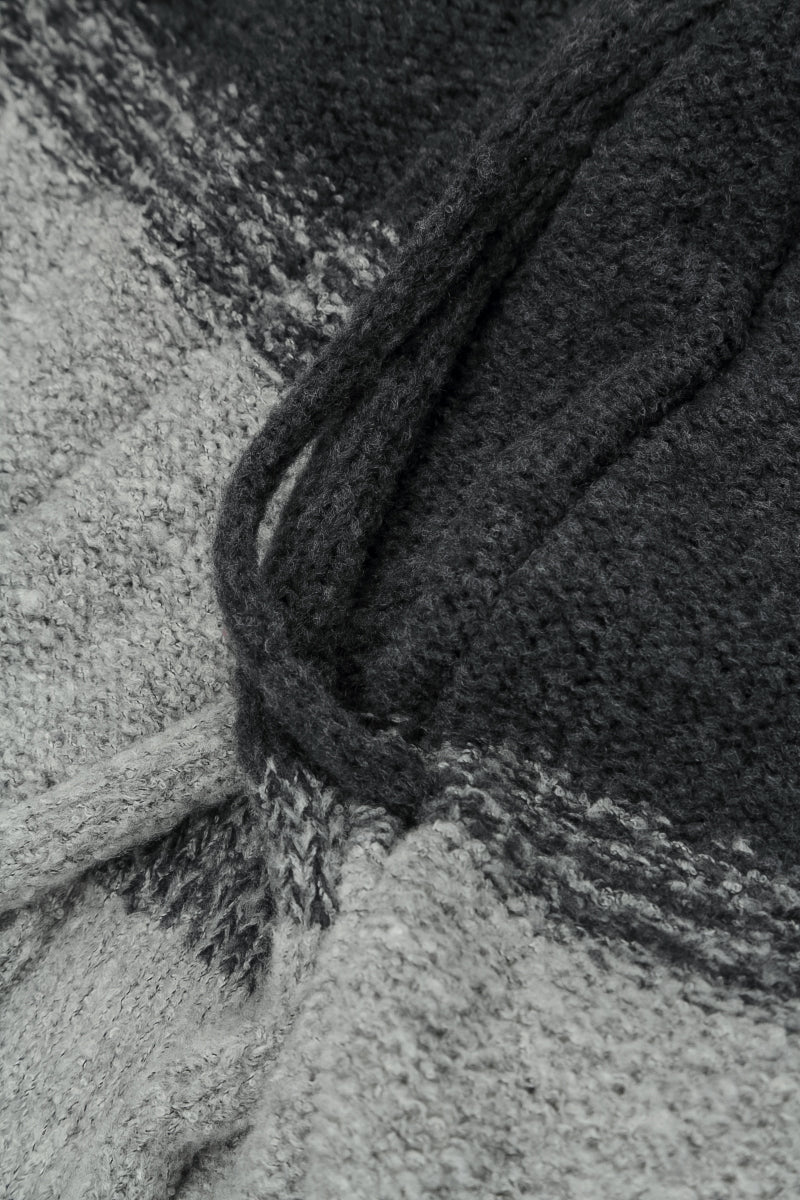 Two-Tone Light Grey Wool Cardigan 6