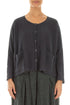 Two Pockets Graphite Linen Cardigan 1