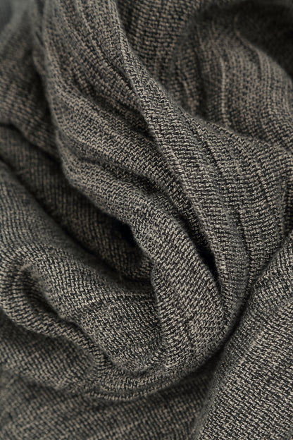 Two Pockets Olive Grey Mélange Linen Tunic