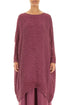Wide Antique Ruby Plissé Silk Kaftan Dress 1