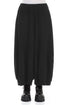 Wide Black Cotton Jersey Trousers 1
