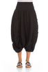 Wide Harem Black Linen Trousers 1
