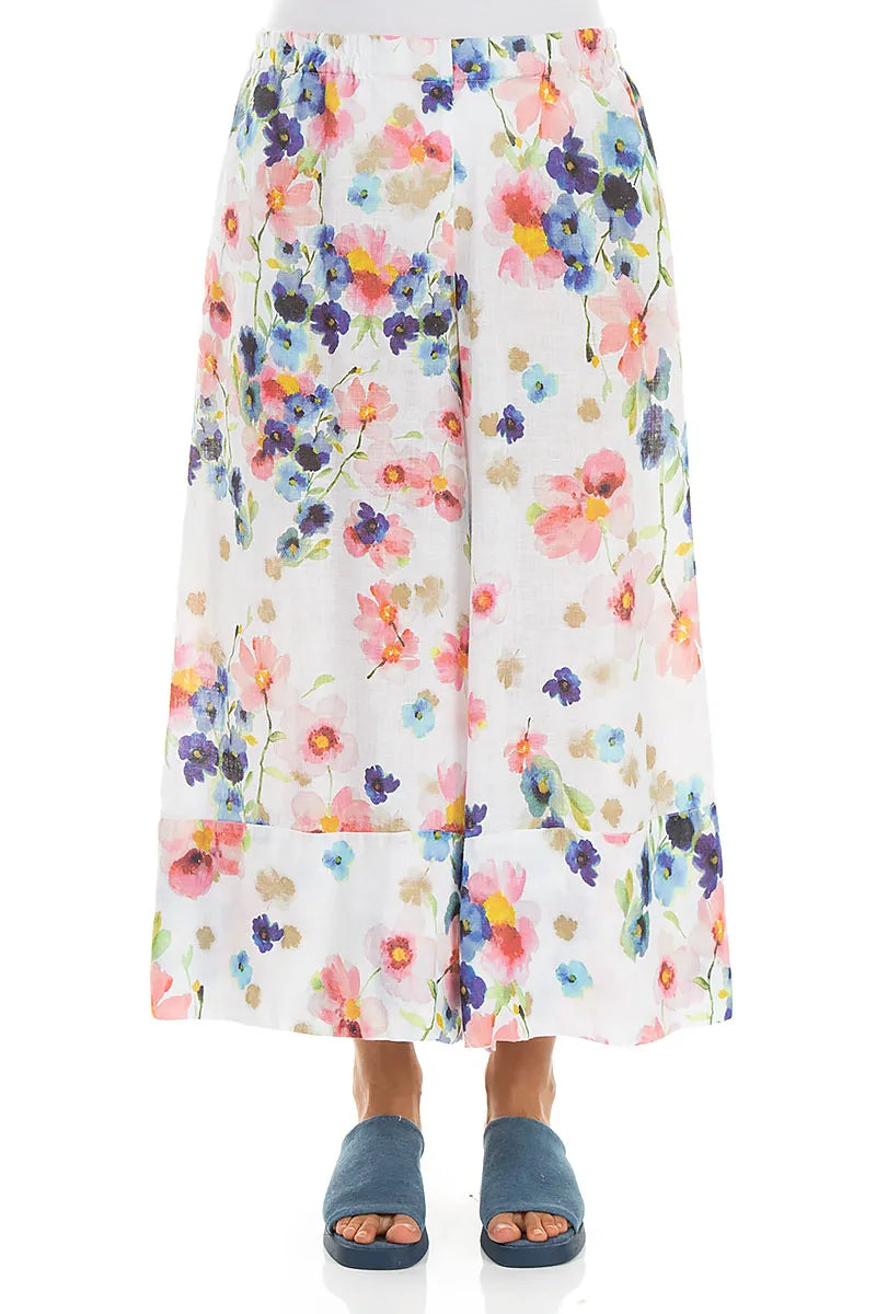 Wide Leg Cuffs Primrose Linen Culottes 1