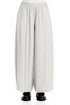 Wide Leg Pearl Grey Silk Trousers 1