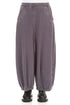 Wide Mauve Grey French Terry Cotton Trousers 1