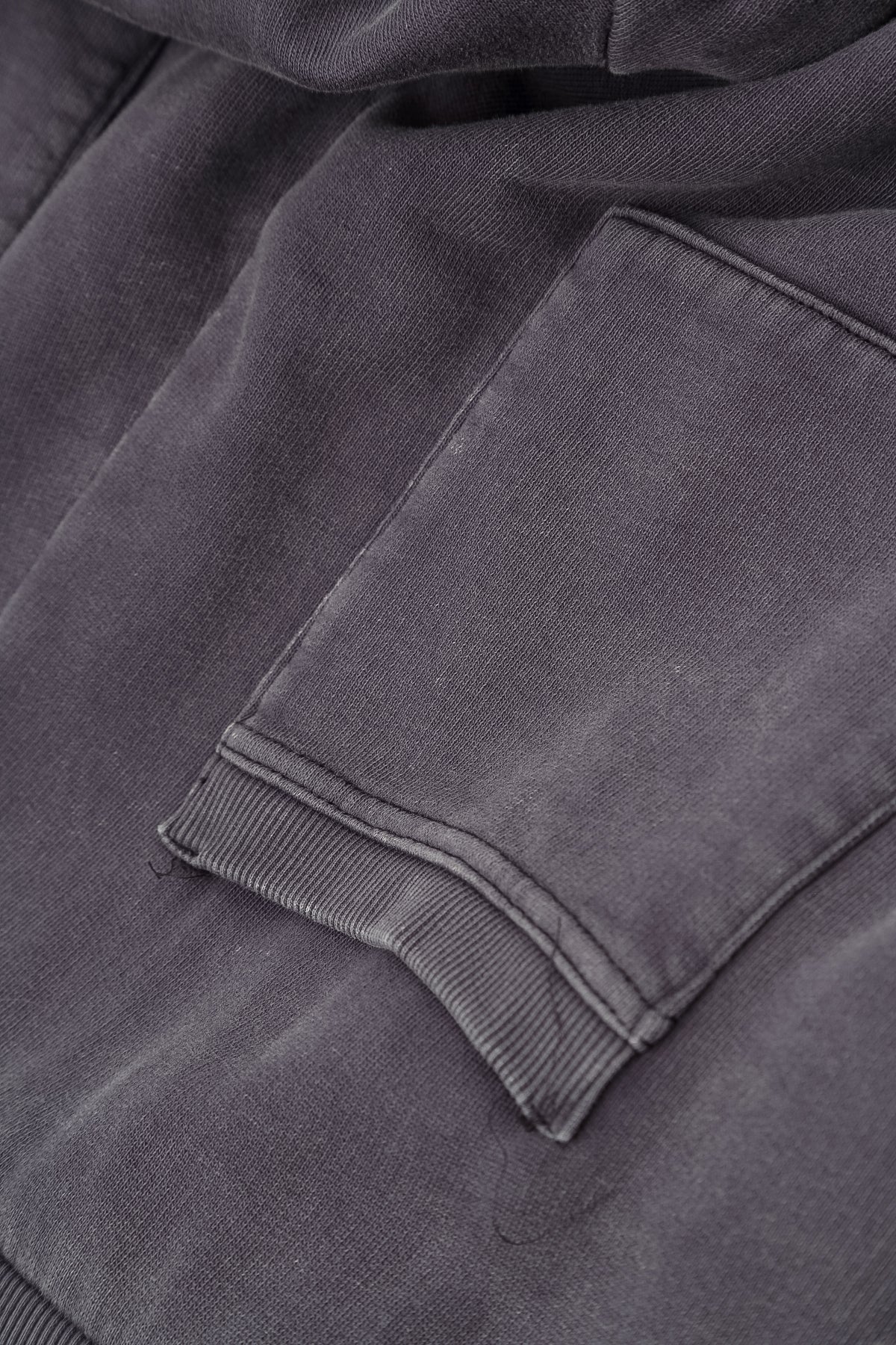 Wide Mauve Grey French Terry Cotton Trousers 5