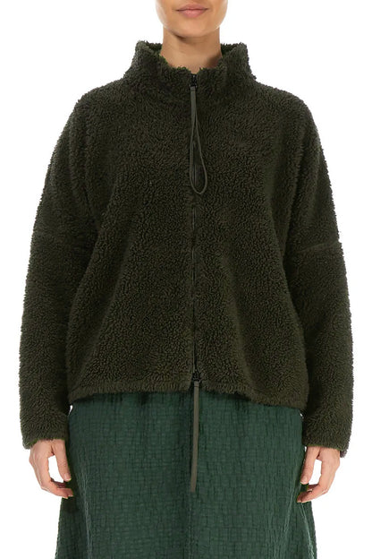 Zips Forest Mist Teddy Cotton Jacket 1