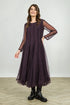 Flowing Deep Plum Silk Chiffon Dress 1