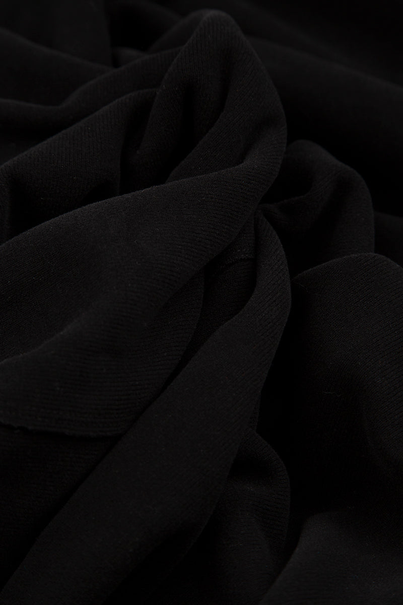 Taper Black Cotton Jersey Trousers 5