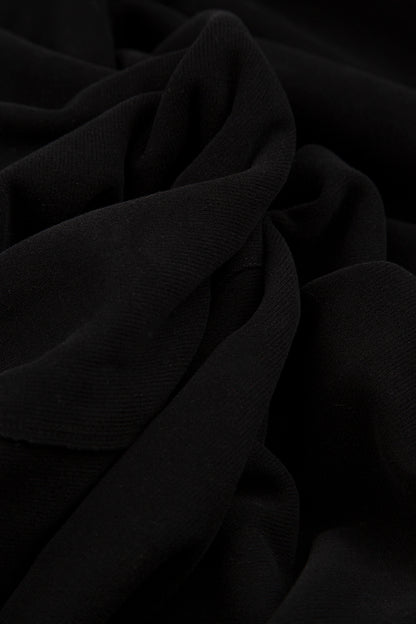 Taper Black Cotton Jersey Trousers 5