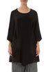 Two Pockets Black Mélange Linen Tunic 1