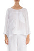 Boxy Pure White Gauze Linen Blouse 1