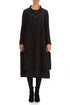 Long Crinkled Black Silk Linen Jacket 1