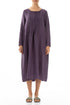 Pin Tucks Amethyst Linen Dress 1